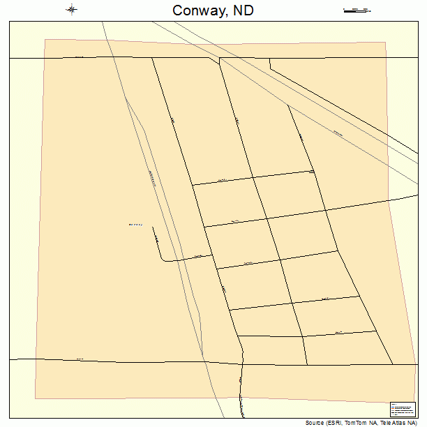Conway, ND street map