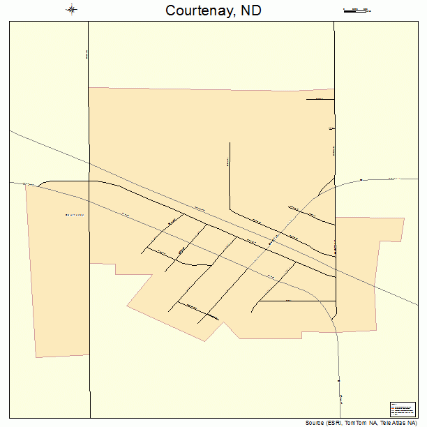 Courtenay, ND street map