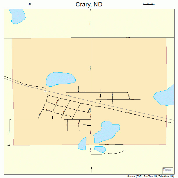 Crary, ND street map