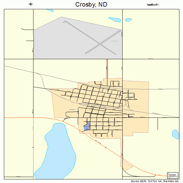 Crosby, ND street map