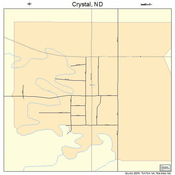 Crystal, ND street map