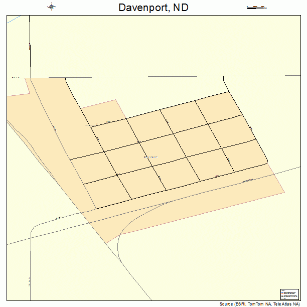 Davenport, ND street map
