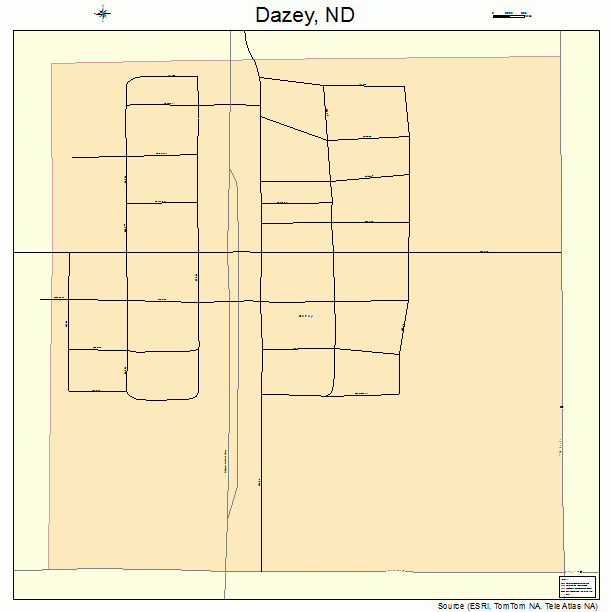 Dazey, ND street map