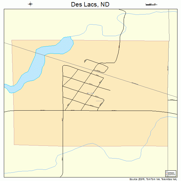 Des Lacs, ND street map