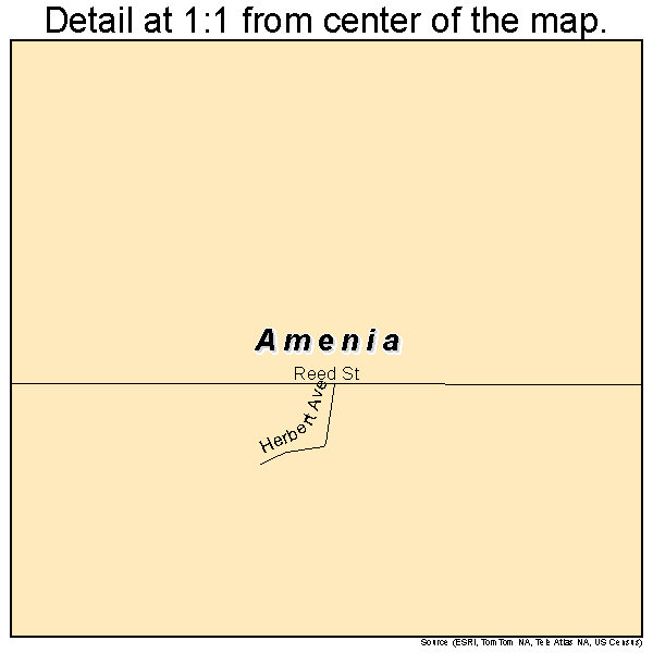 Amenia, North Dakota road map detail