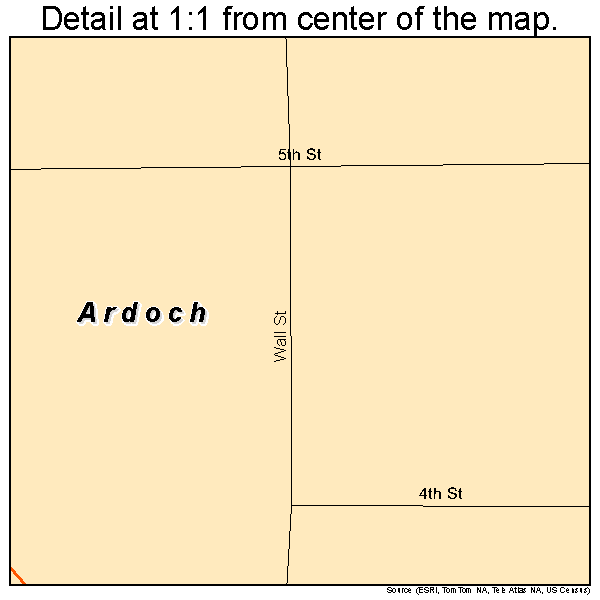 Ardoch, North Dakota road map detail