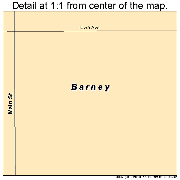 Barney, North Dakota road map detail