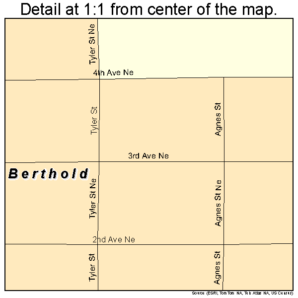 Berthold, North Dakota road map detail