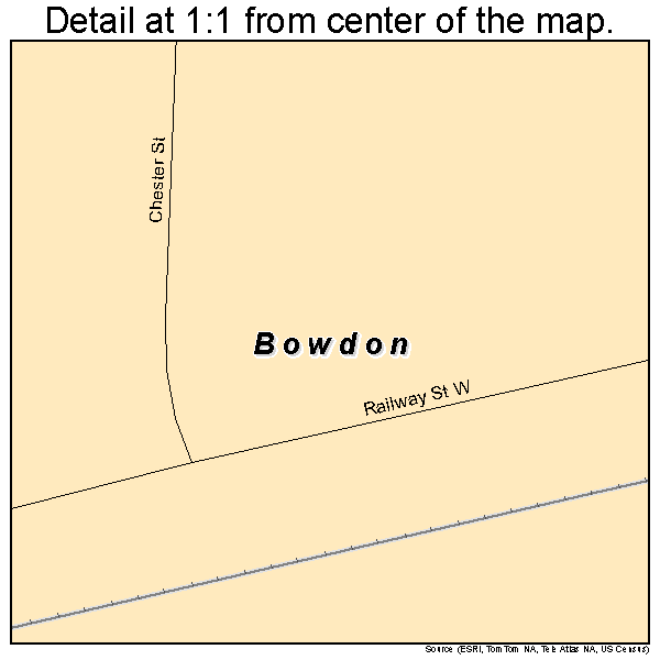 Bowdon, North Dakota road map detail