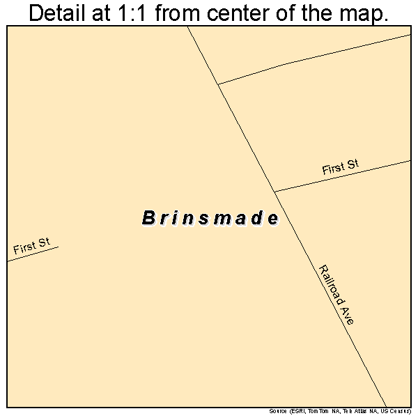 Brinsmade, North Dakota road map detail