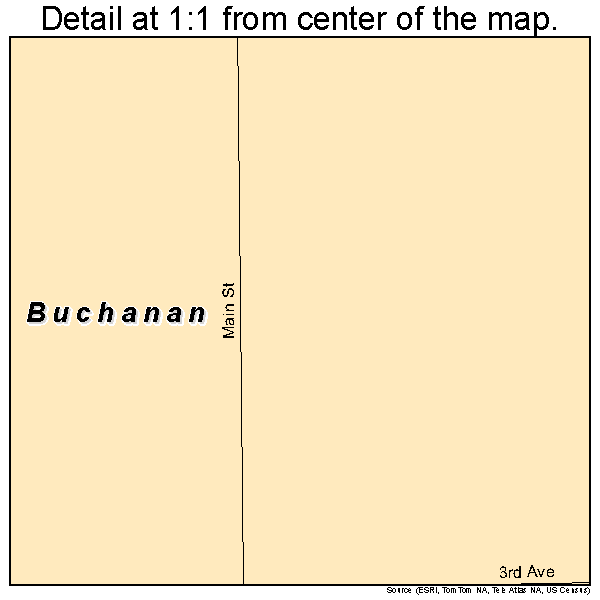 Buchanan, North Dakota road map detail
