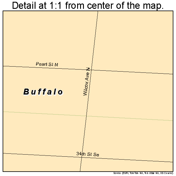 Buffalo, North Dakota road map detail