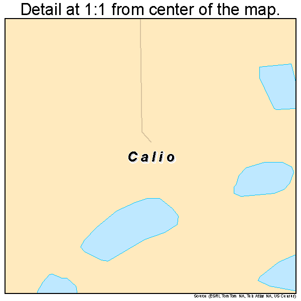 Calio, North Dakota road map detail