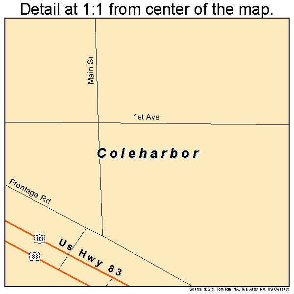 Coleharbor, North Dakota road map detail