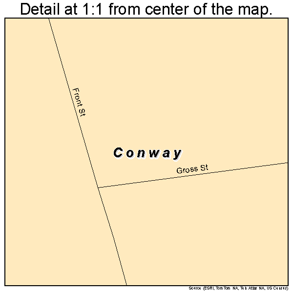 Conway, North Dakota road map detail