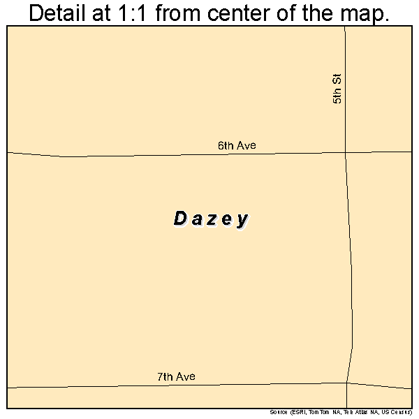 Dazey, North Dakota road map detail