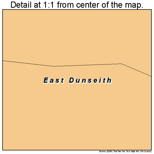 East Dunseith, North Dakota road map detail