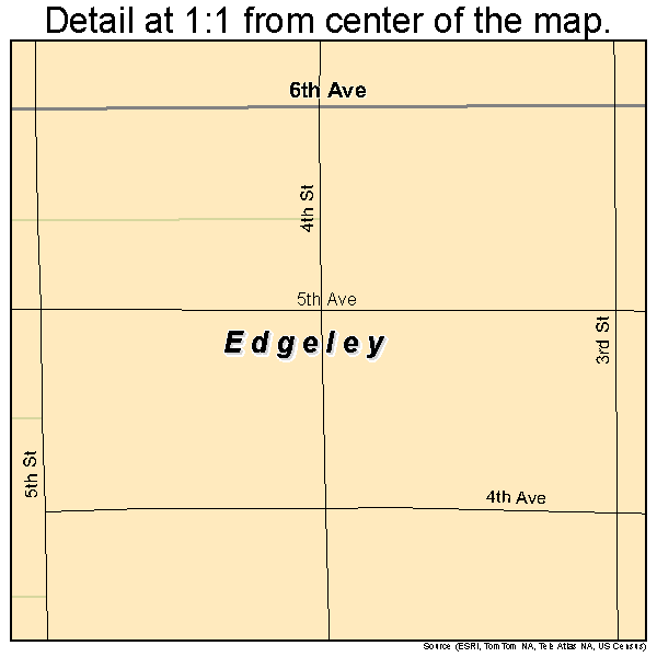 Edgeley, North Dakota road map detail