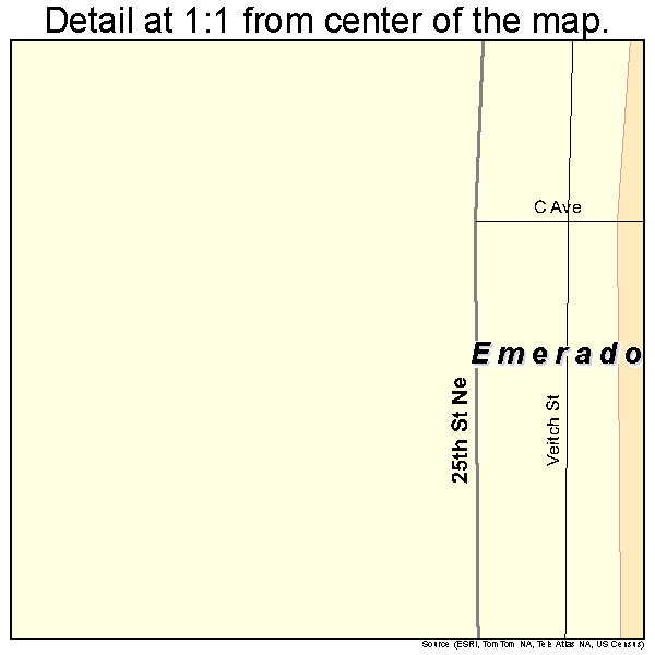 Emerado, North Dakota road map detail