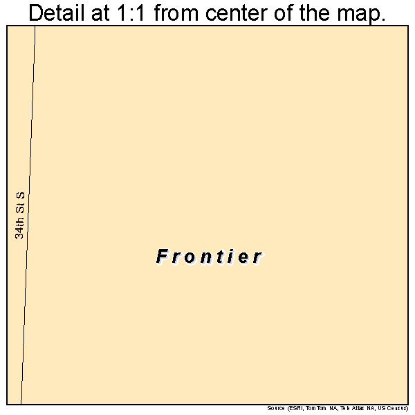 Frontier, North Dakota road map detail