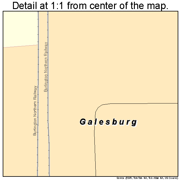 Galesburg, North Dakota road map detail