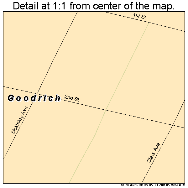 Goodrich, North Dakota road map detail