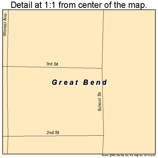 Great Bend, North Dakota road map detail