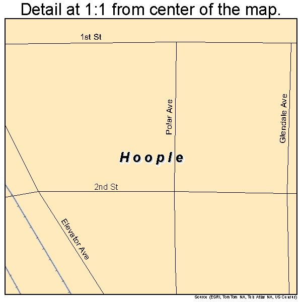 Hoople, North Dakota road map detail