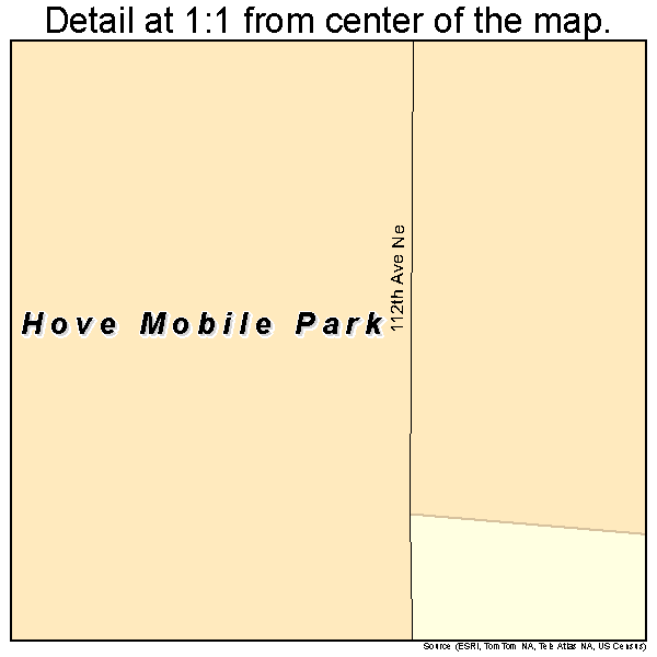 Hove Mobile Park, North Dakota road map detail