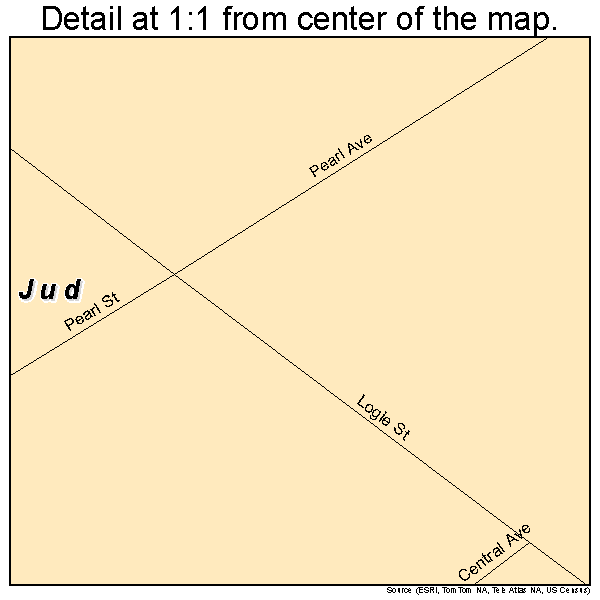 Jud, North Dakota road map detail