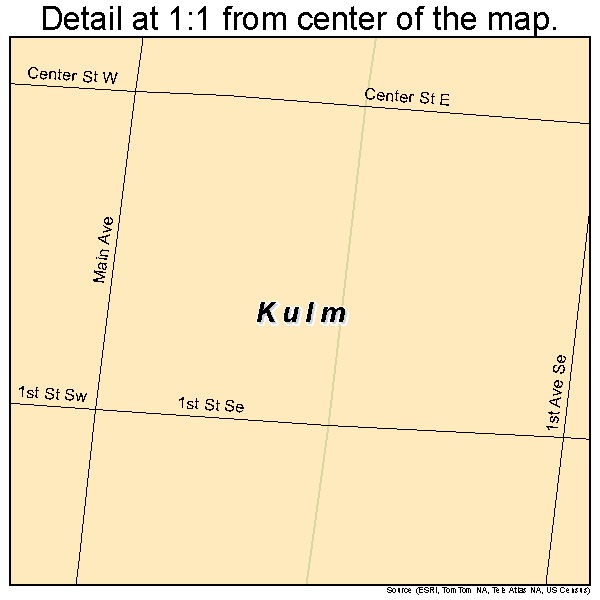 Kulm, North Dakota road map detail