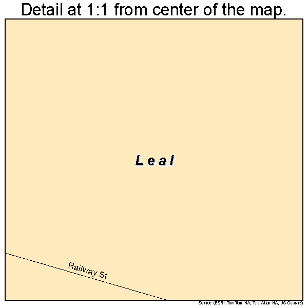 Leal, North Dakota road map detail