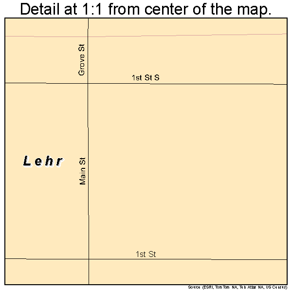 Lehr, North Dakota road map detail