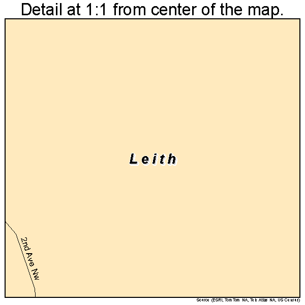 Leith, North Dakota road map detail