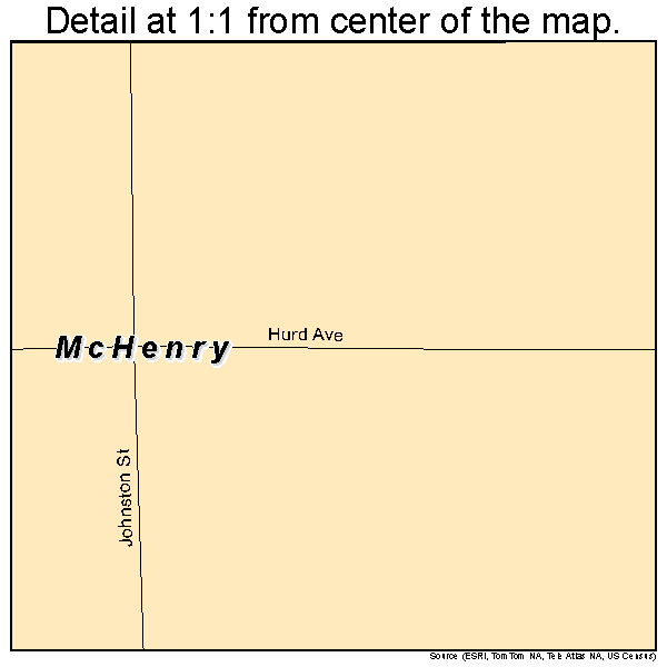 McHenry, North Dakota road map detail