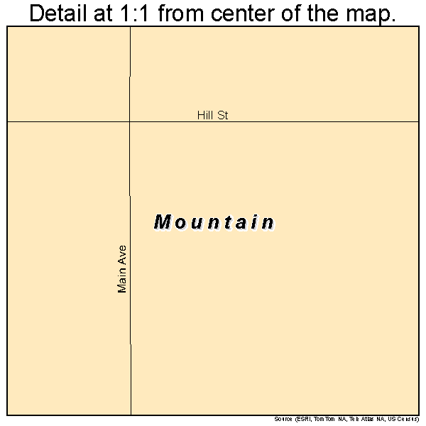 Mountain, North Dakota road map detail