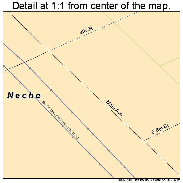 Neche, North Dakota road map detail