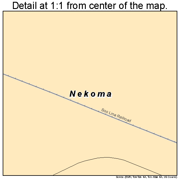 Nekoma, North Dakota road map detail
