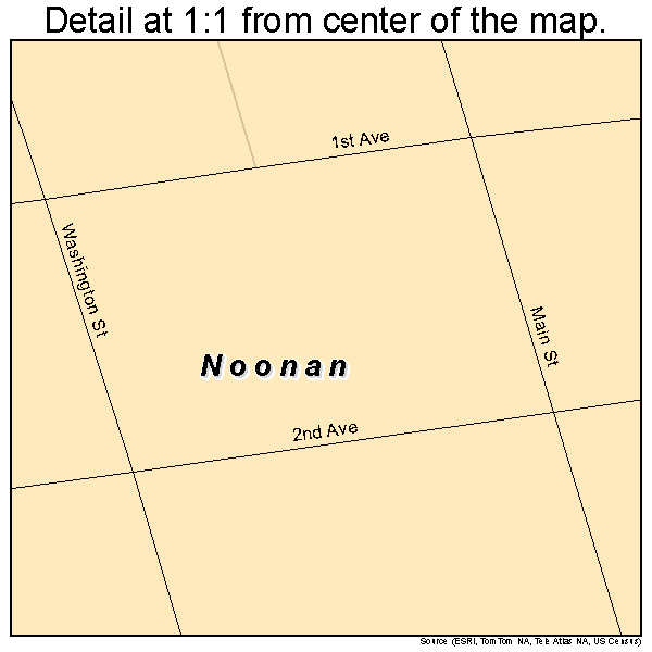 Noonan, North Dakota road map detail
