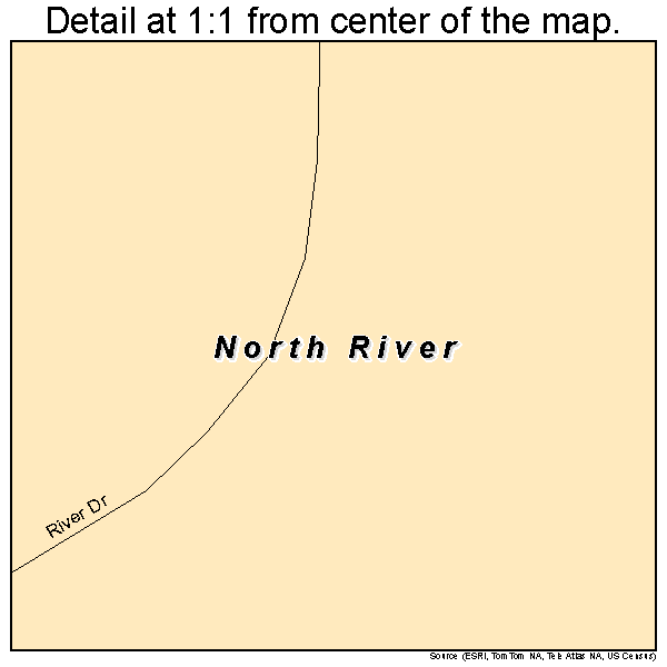 North River, North Dakota road map detail