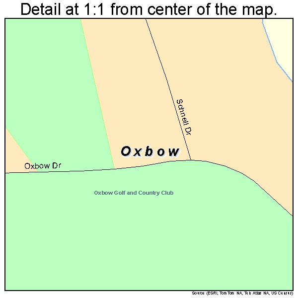 Oxbow, North Dakota road map detail