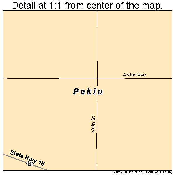 Pekin, North Dakota road map detail