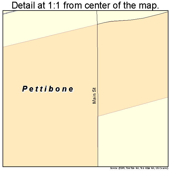 Pettibone, North Dakota road map detail