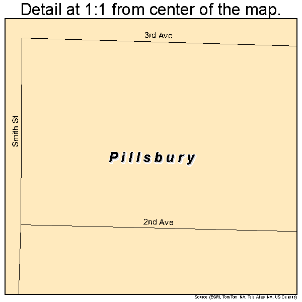 Pillsbury, North Dakota road map detail