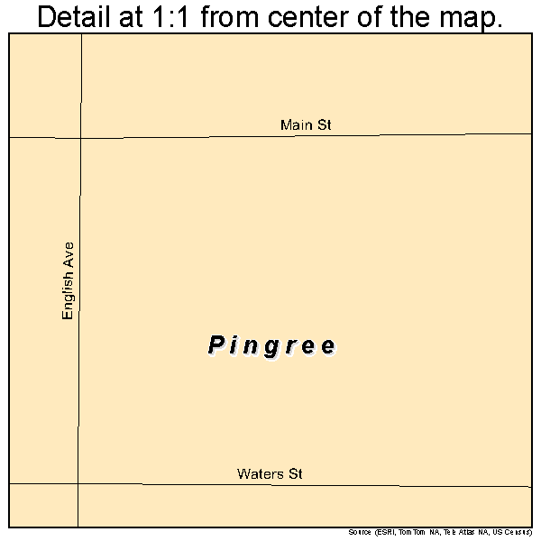 Pingree, North Dakota road map detail