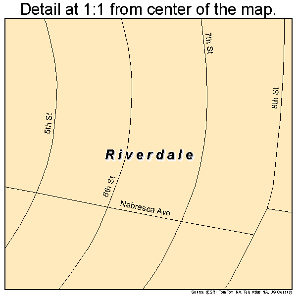 Riverdale, North Dakota road map detail