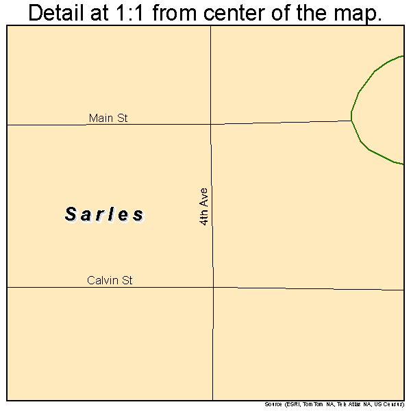Sarles, North Dakota road map detail