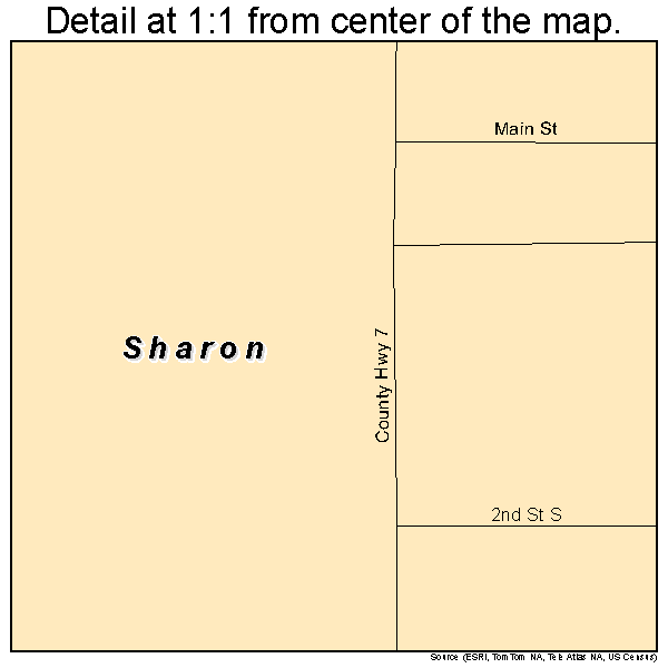 Sharon, North Dakota road map detail