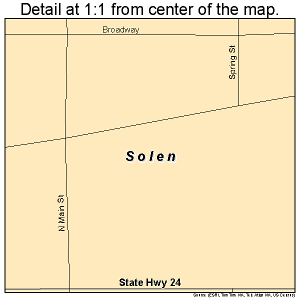 Solen, North Dakota road map detail