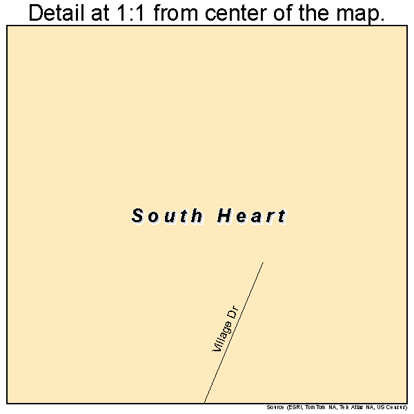 South Heart, North Dakota road map detail